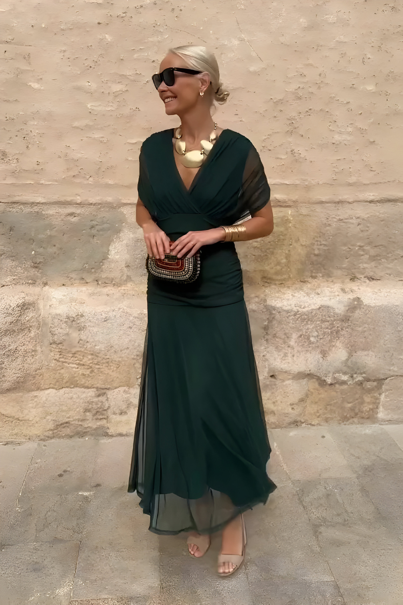 Yalena | Elegante bloemen maxi jurk