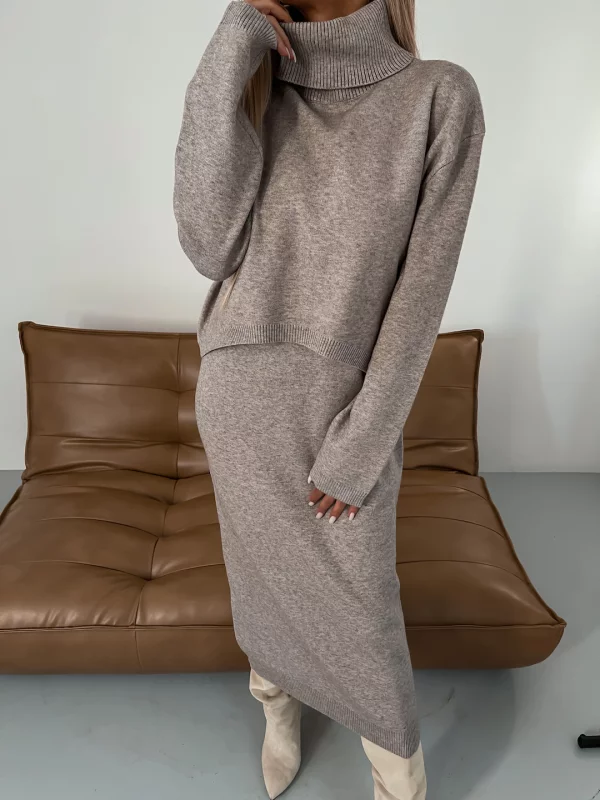Mirea | Elegante gebreide tweedelige set