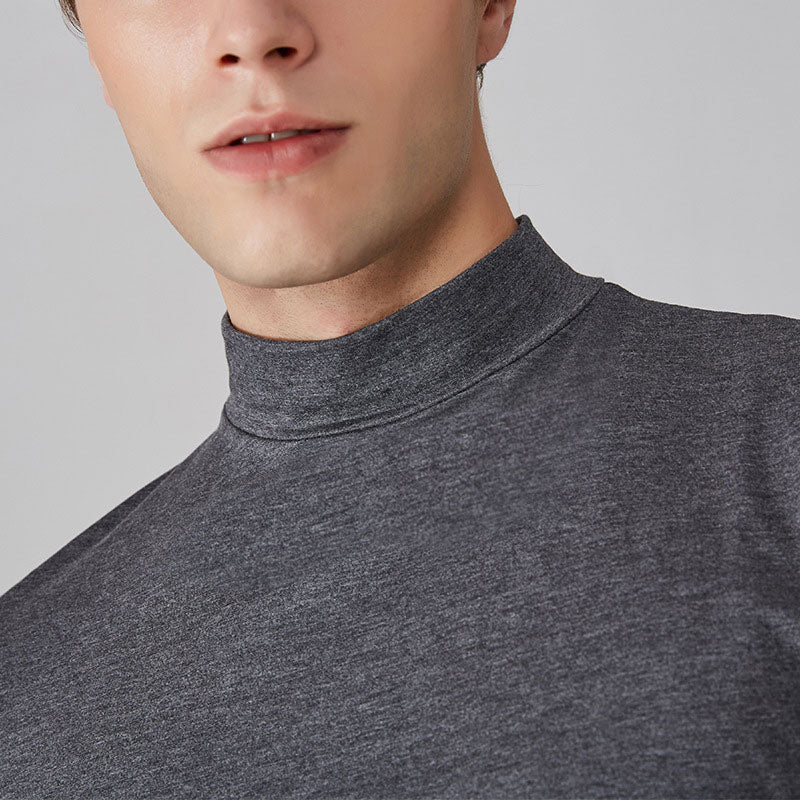 👕Heren slim-fit T-shirt met hoge hals
