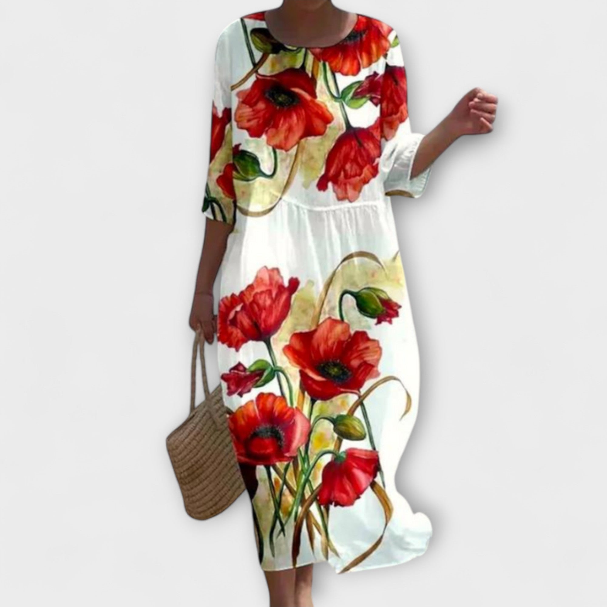 Miranda - Stijlvolle Floral-Maxijurk