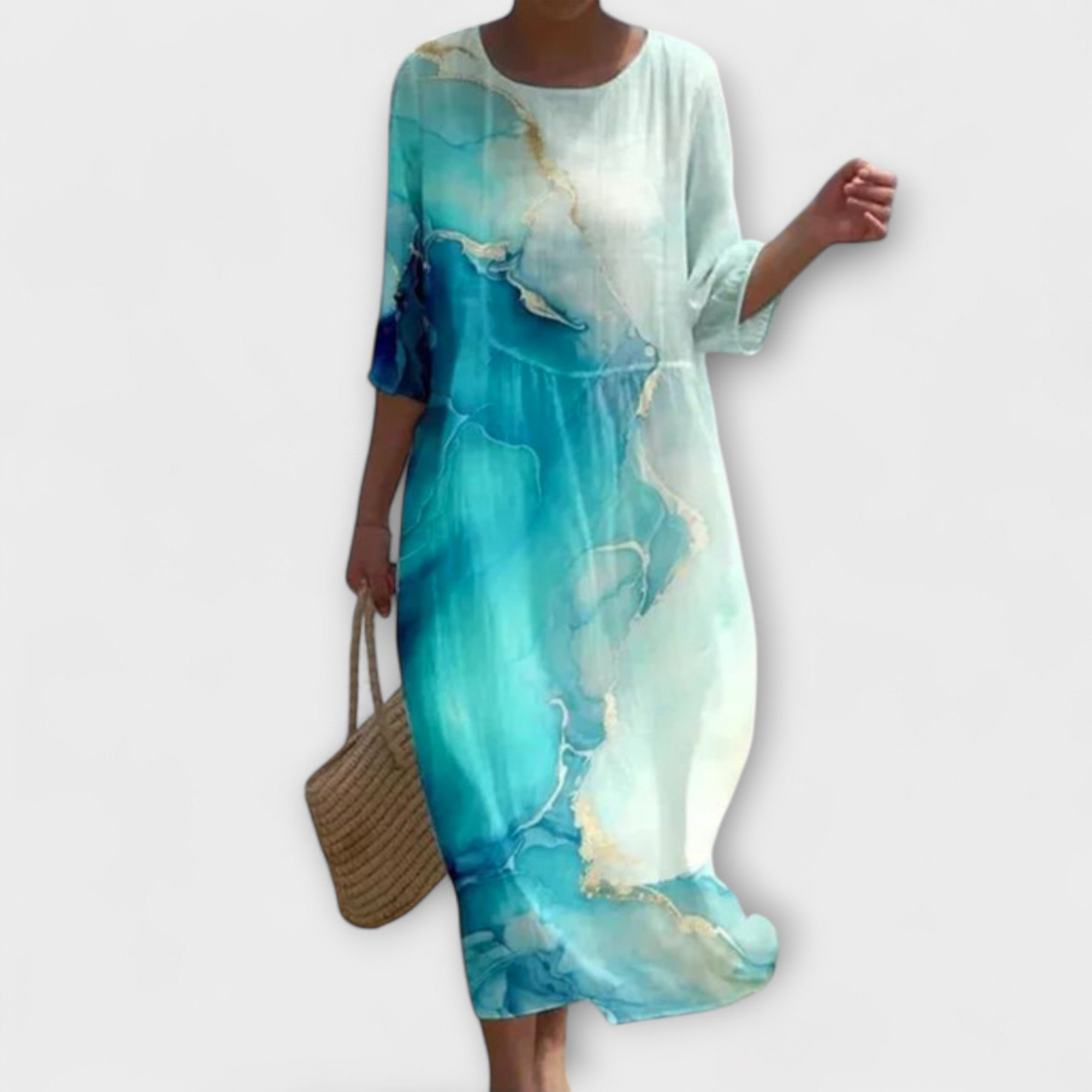 Miranda - Stijlvolle Floral-Maxijurk