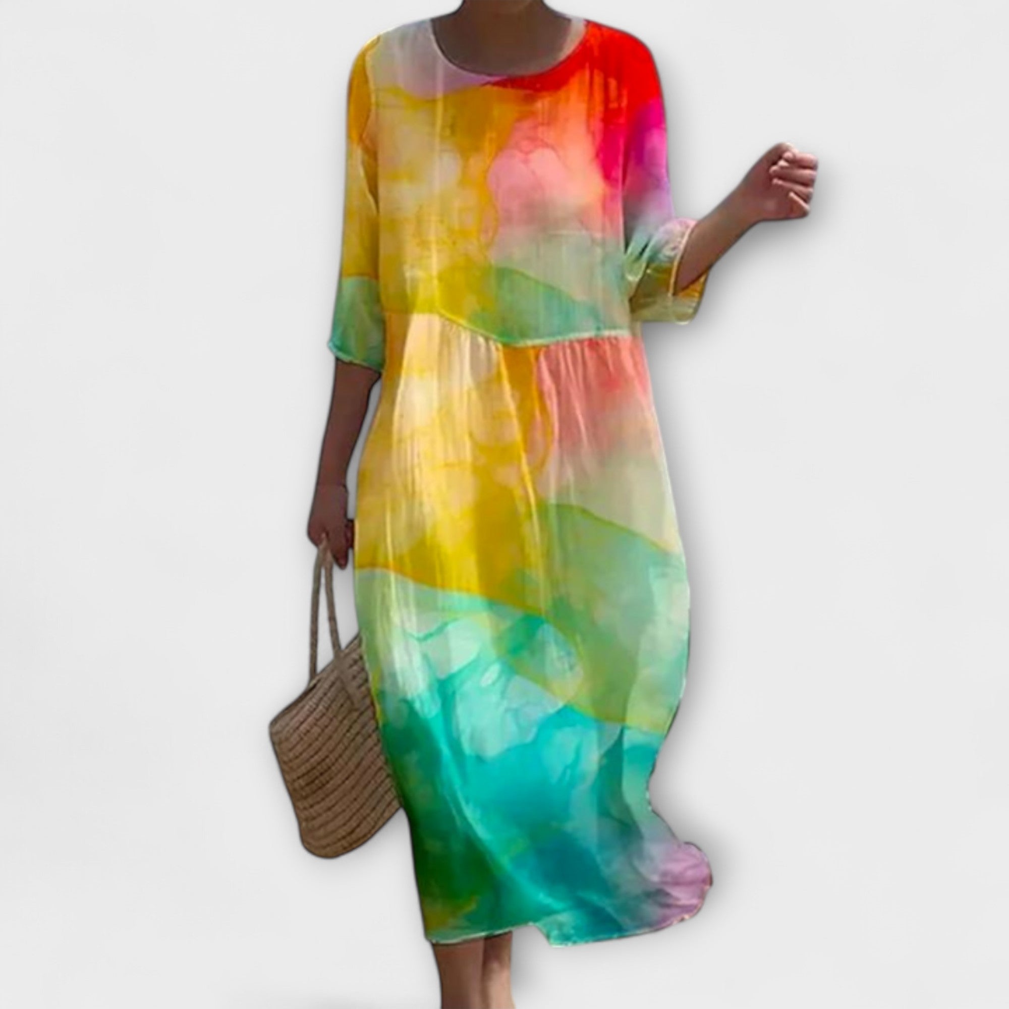 Miranda - Stijlvolle Floral-Maxijurk