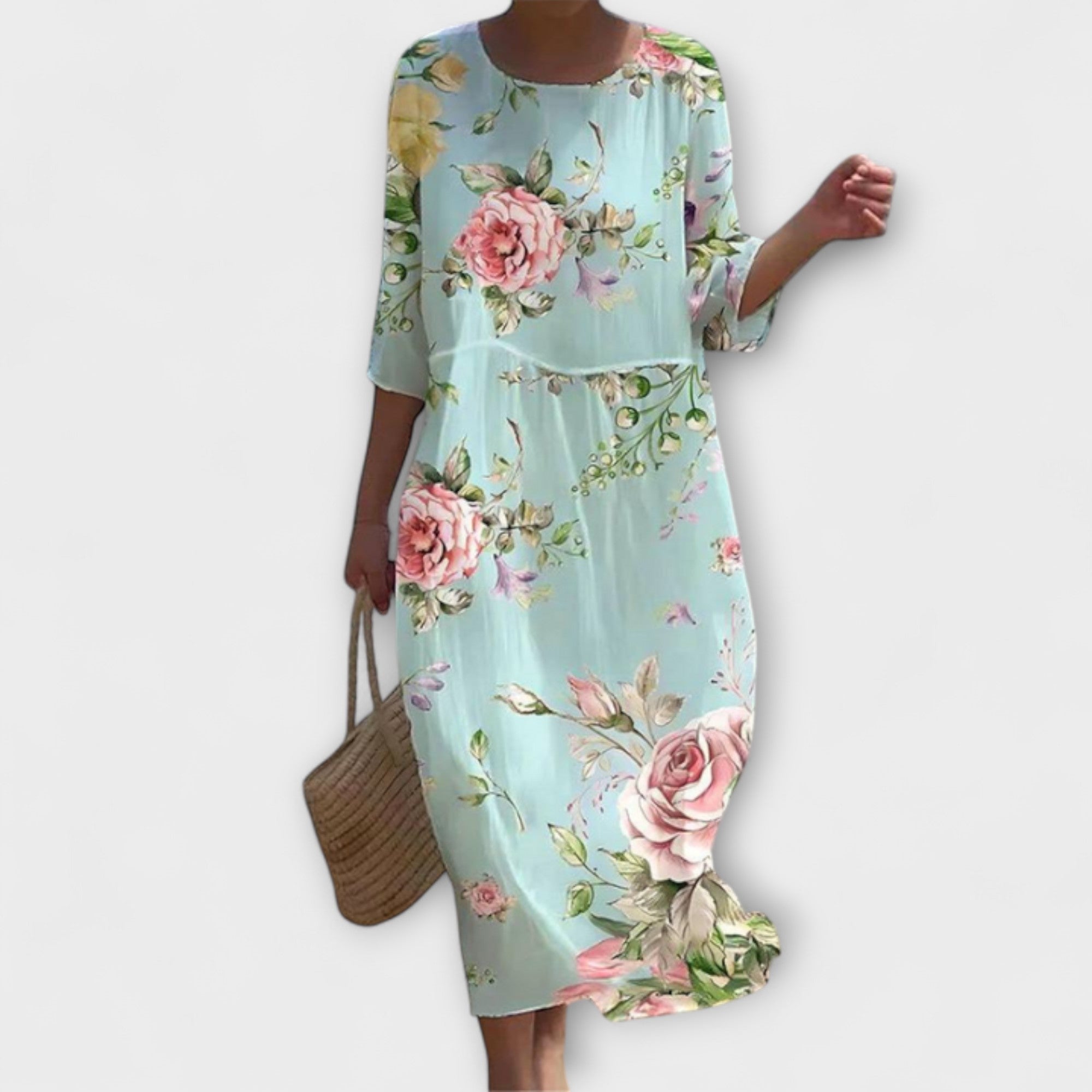 Miranda - Stijlvolle Floral-Maxijurk