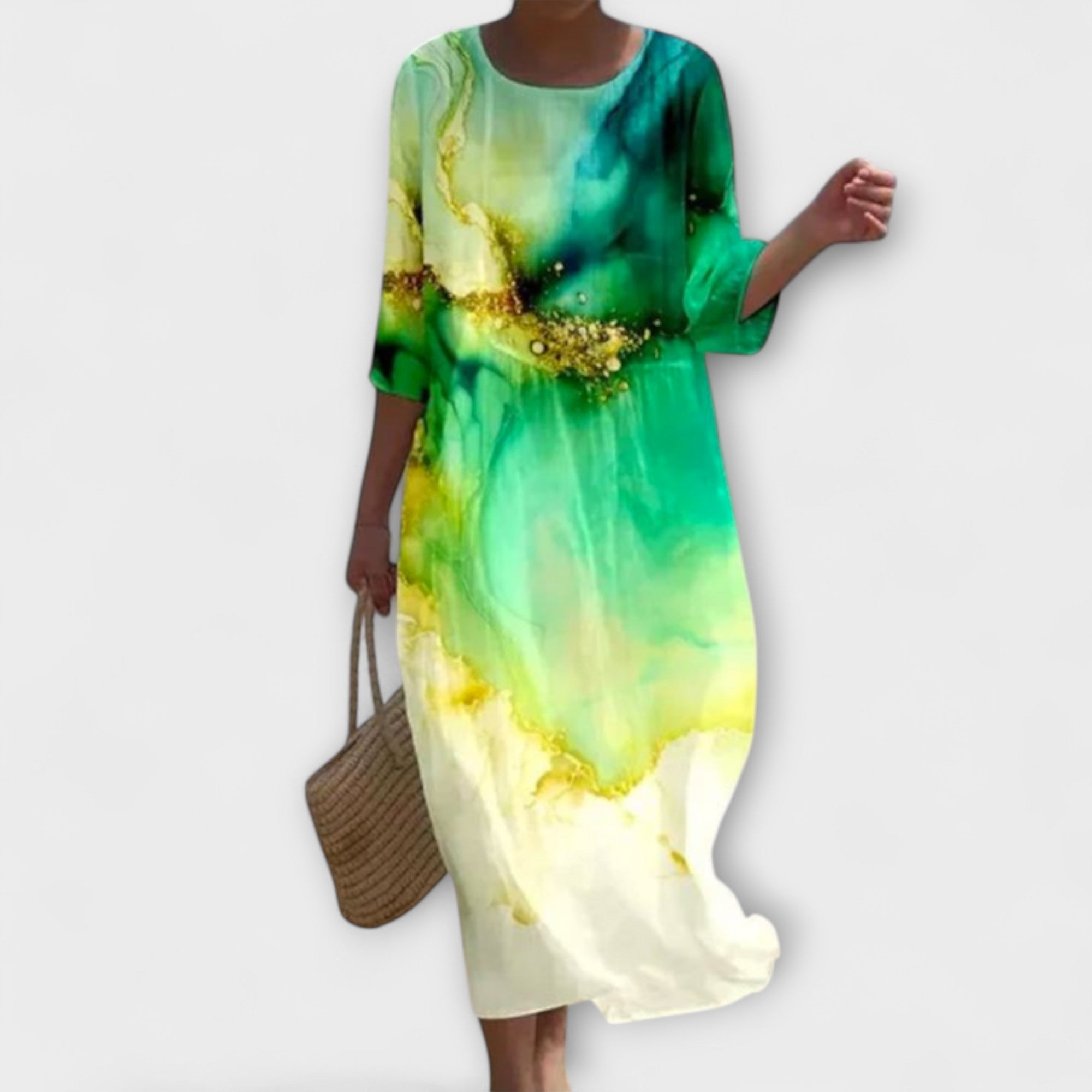 Miranda - Stijlvolle Floral-Maxijurk