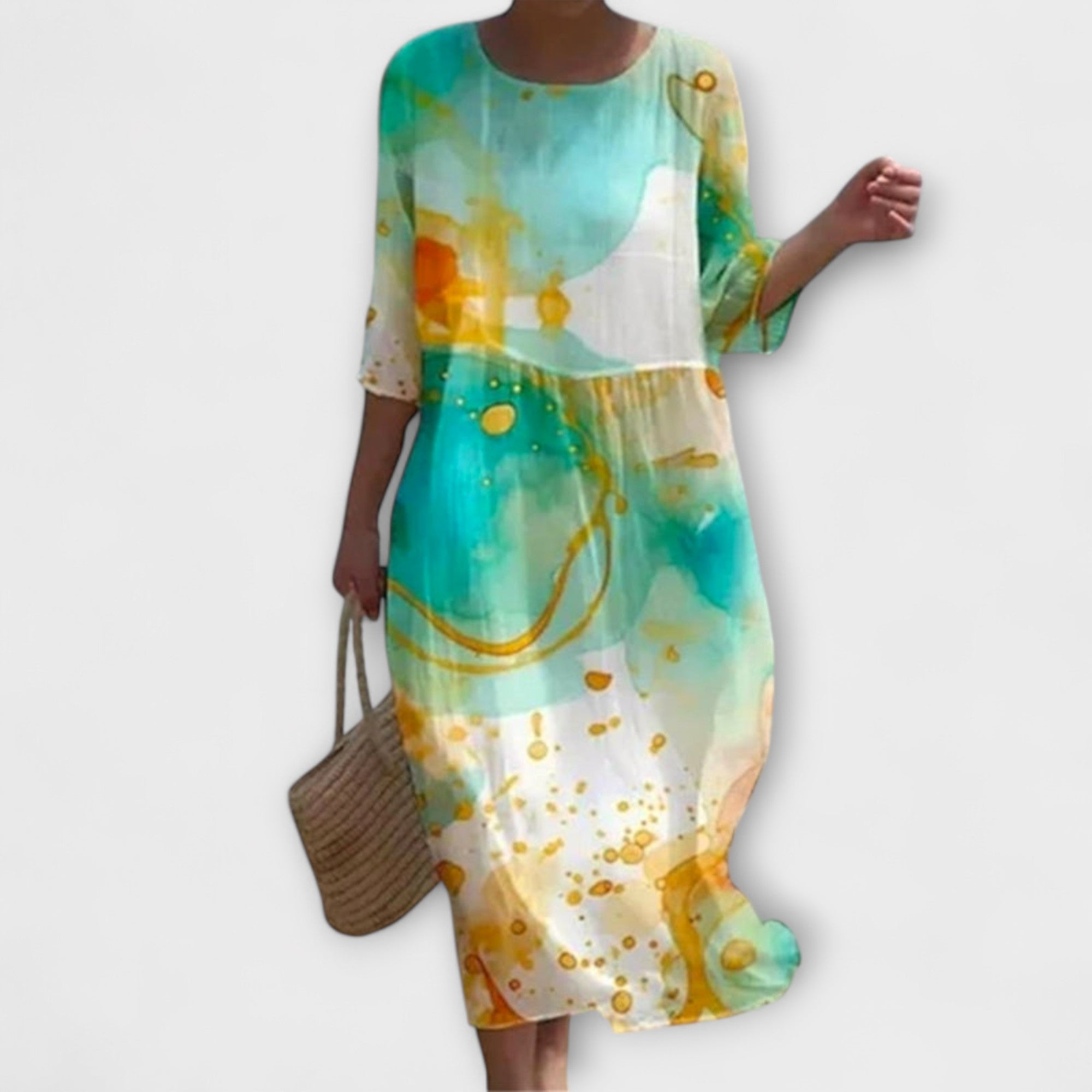 Miranda - Stijlvolle Floral-Maxijurk