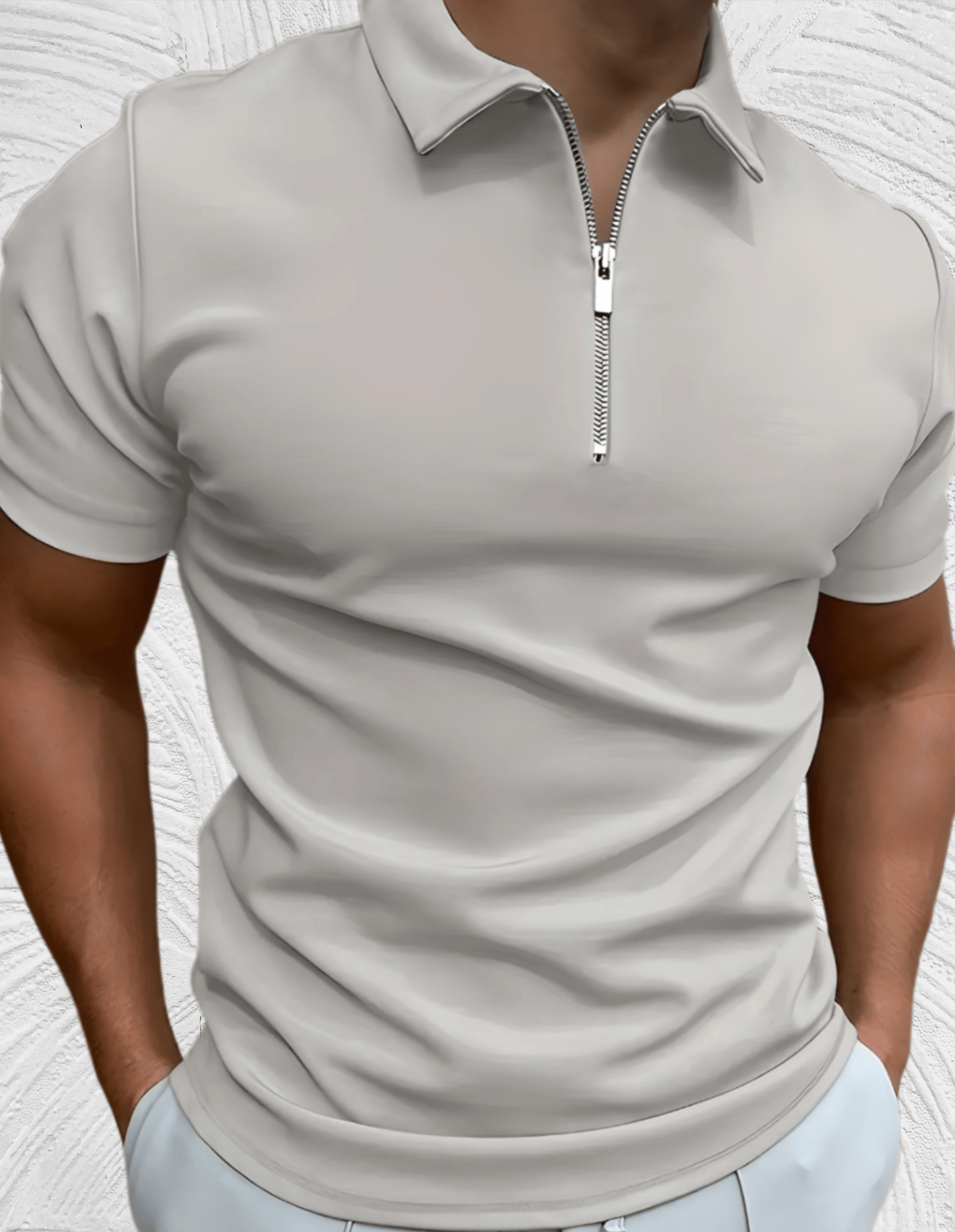 Mooi passend poloshirt voor heren met ritssluiting