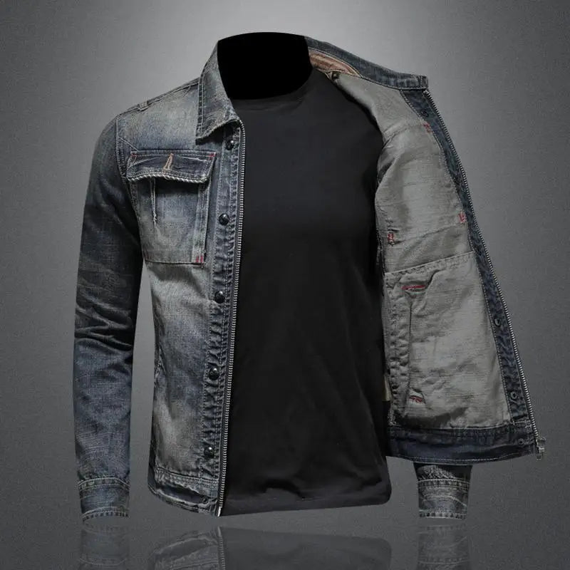 Hugo | Jeansjack met rits
