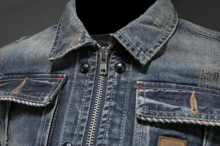 Hugo | Jeansjack met rits
