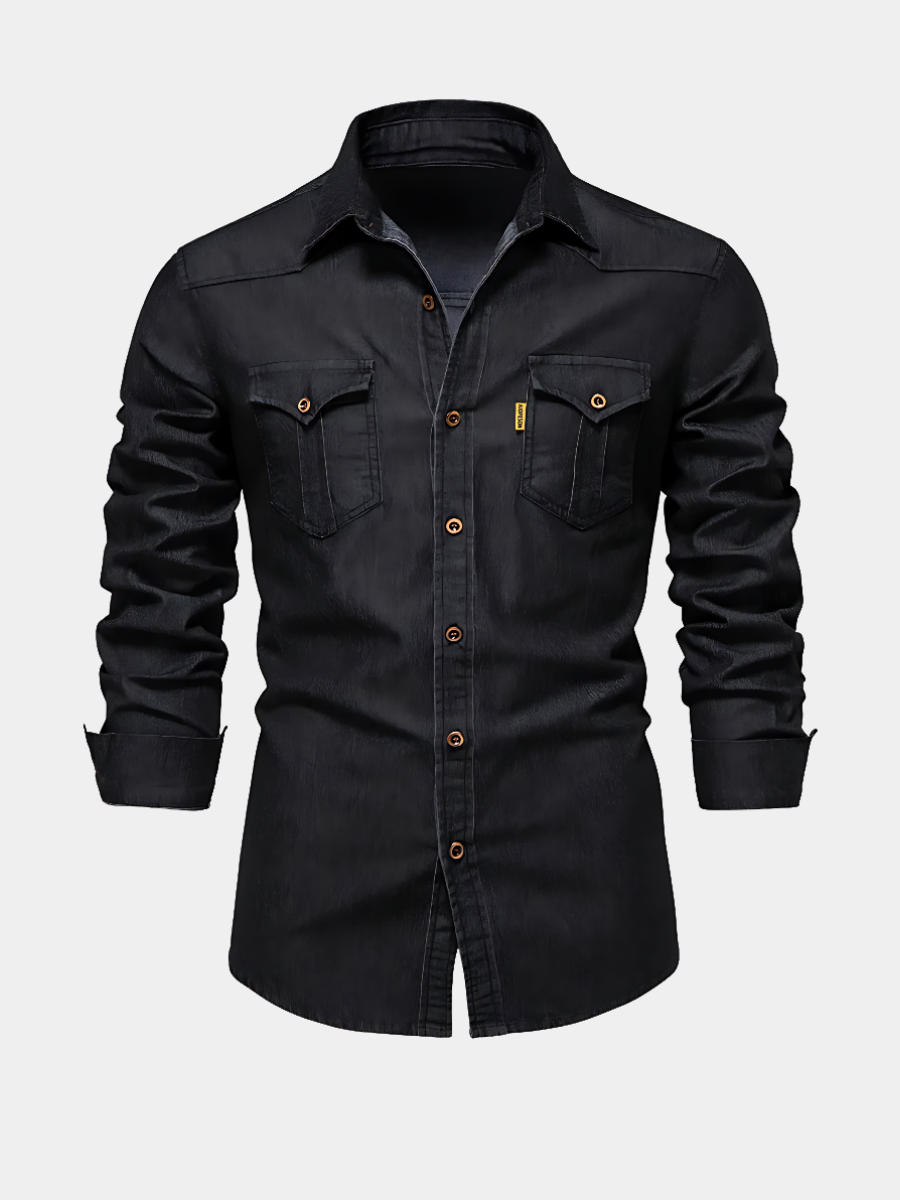 Menno | Smal denim overhemd