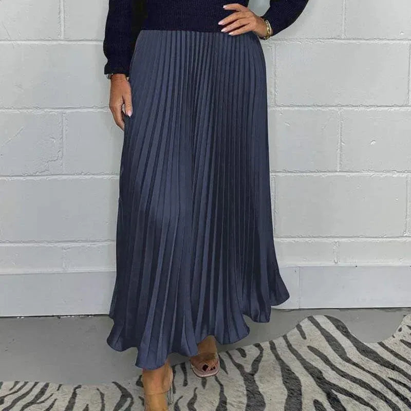Claudia | Maxi-jurk met trui en plooirok