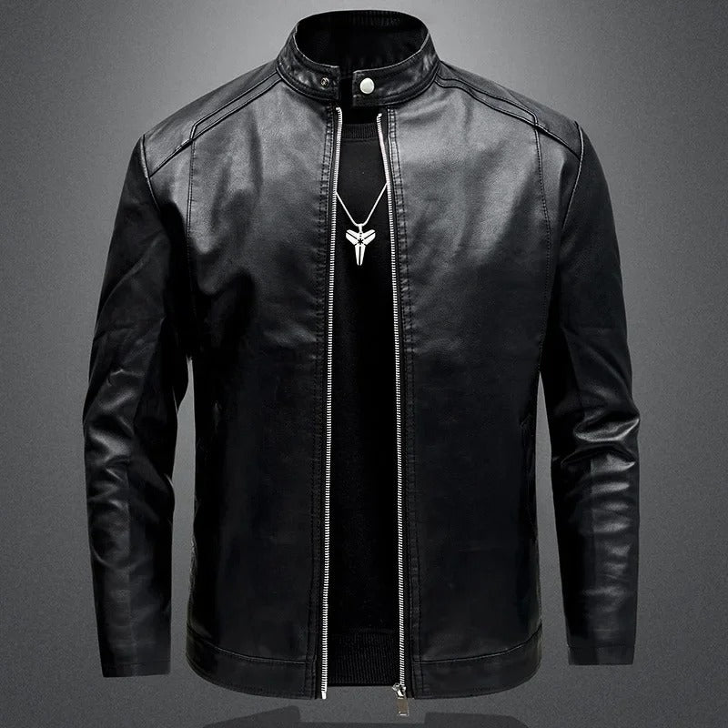 Elegante Heren Biker Leren Jacket