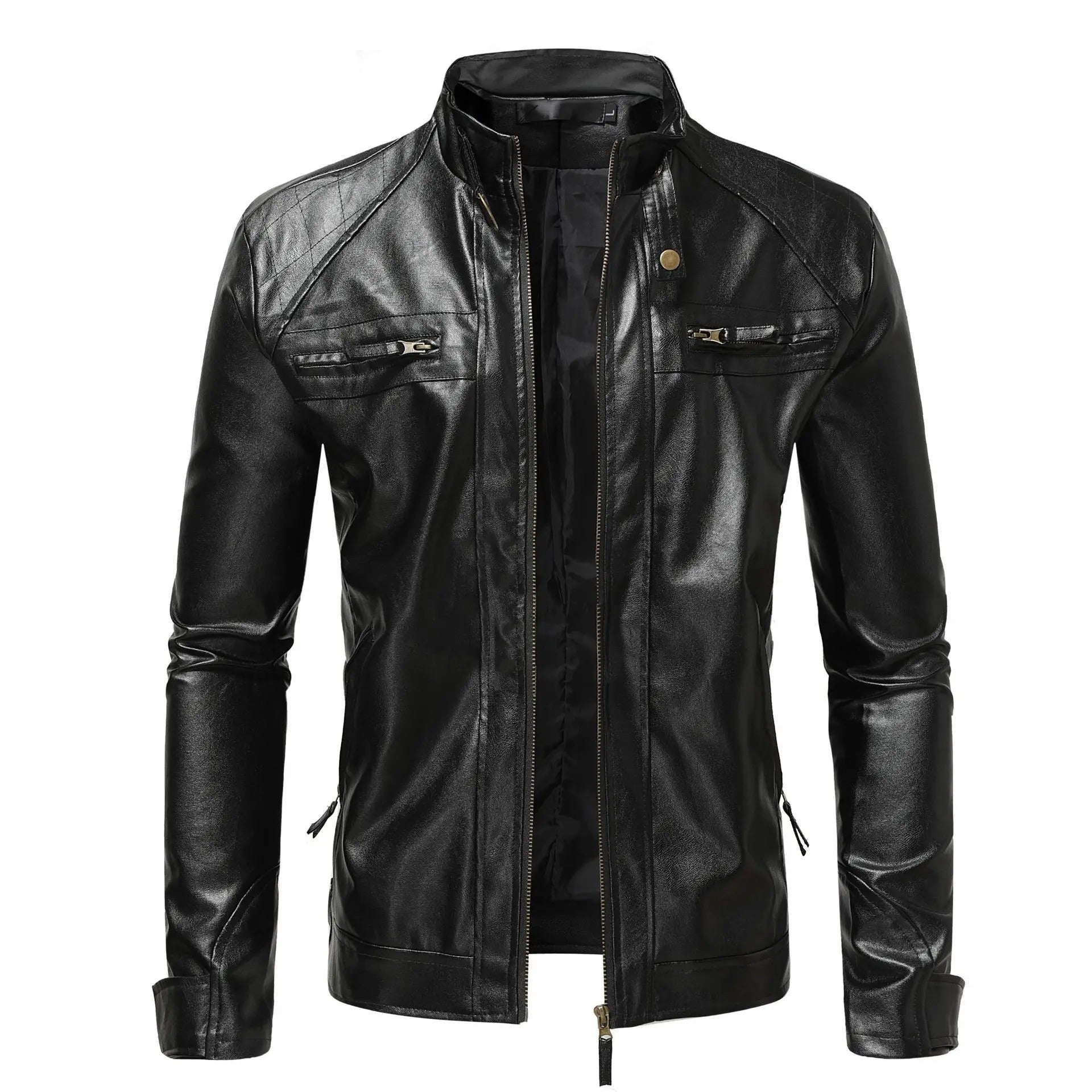 Elegante Heren Leren Jas