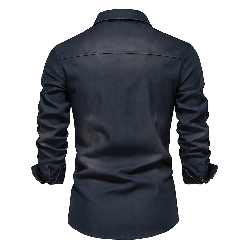 Menno | Smal denim overhemd
