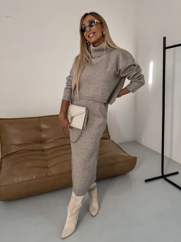 Mirea | Elegante gebreide tweedelige set