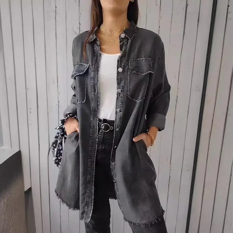 Mila | Casual Denim Overhemdjas