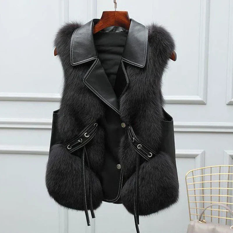 Jasmijn | Elegante leren vest