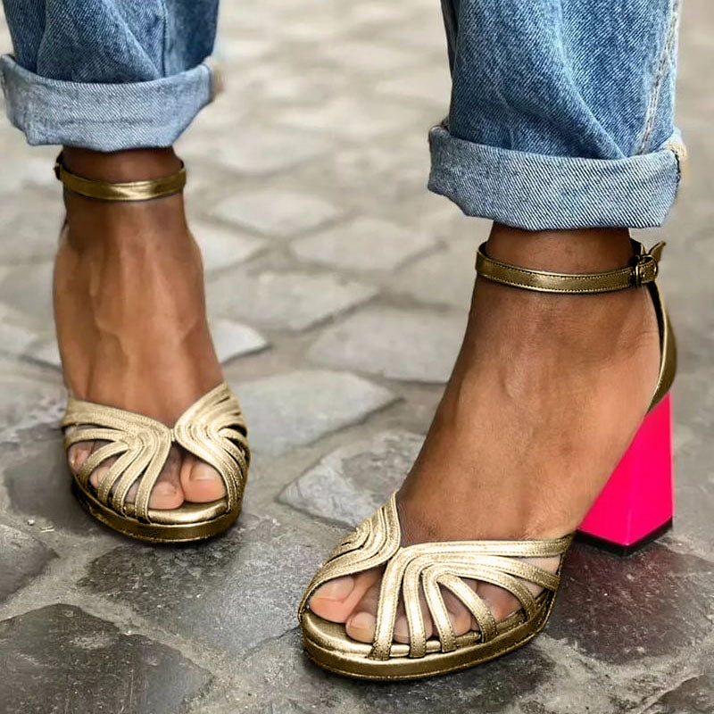 Jolien | Klassieke sandalen met open enkelbandje