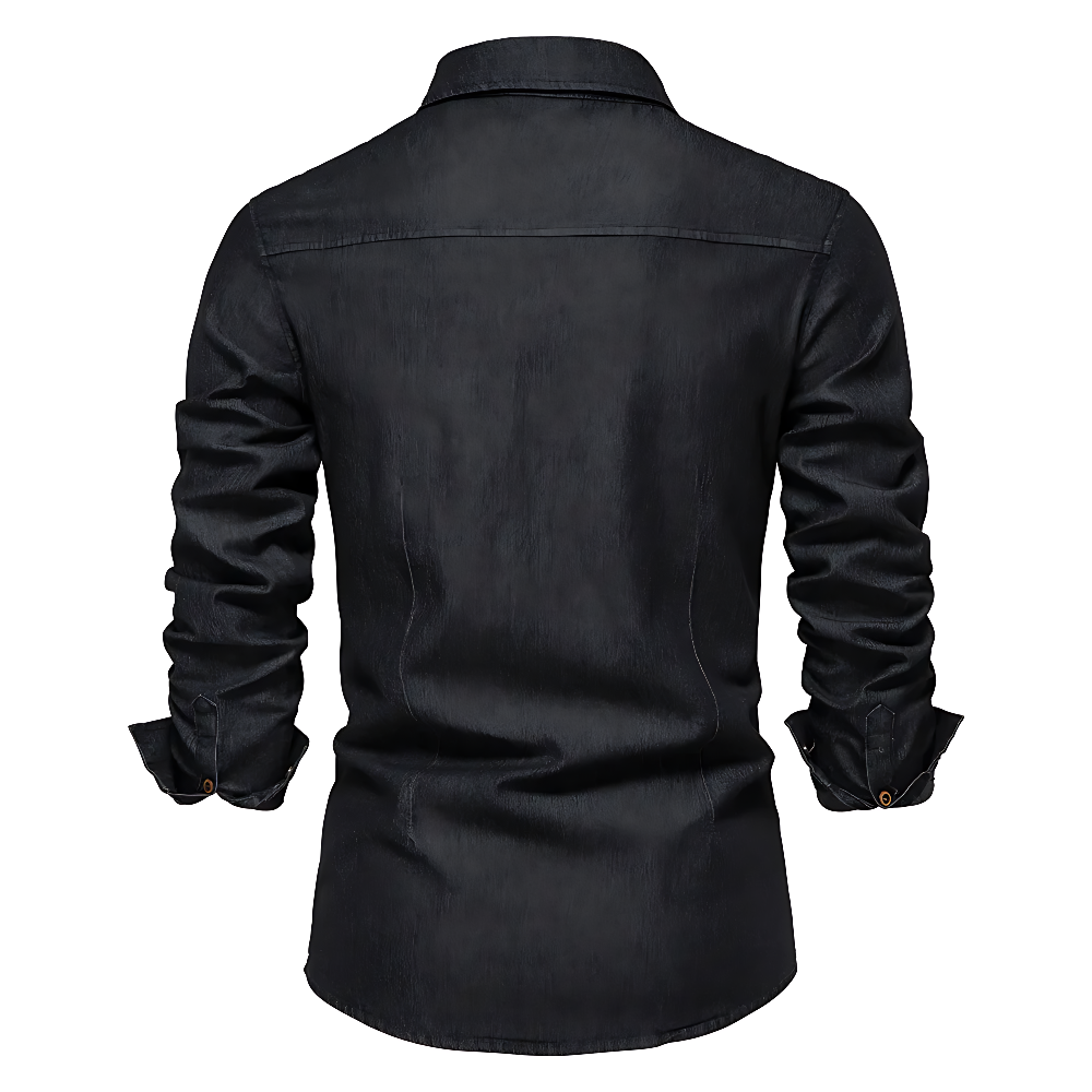 Menno | Smal denim overhemd