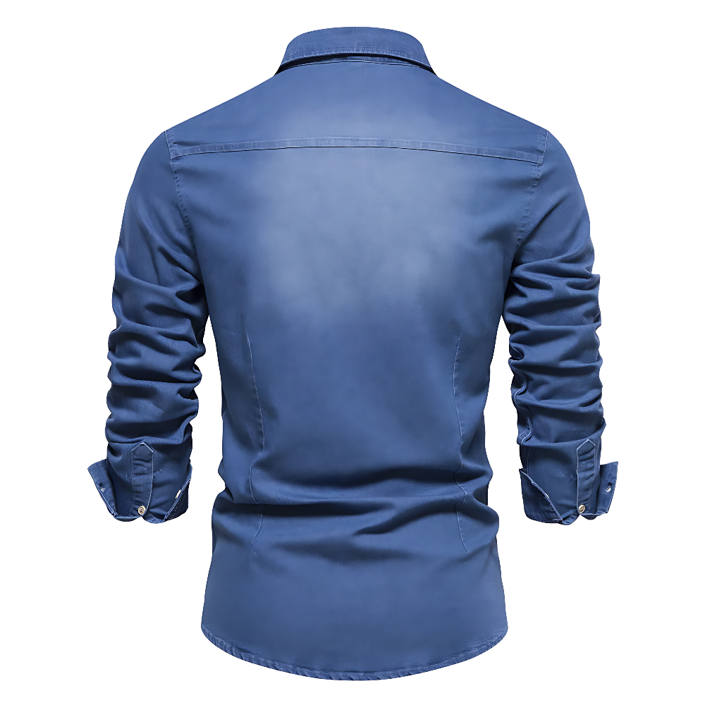 Menno | Smal denim overhemd