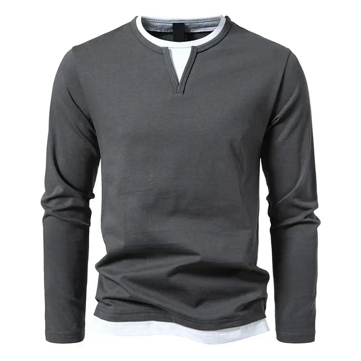 Rick | Premium T-shirt met lange mouwen van gekamd katoen