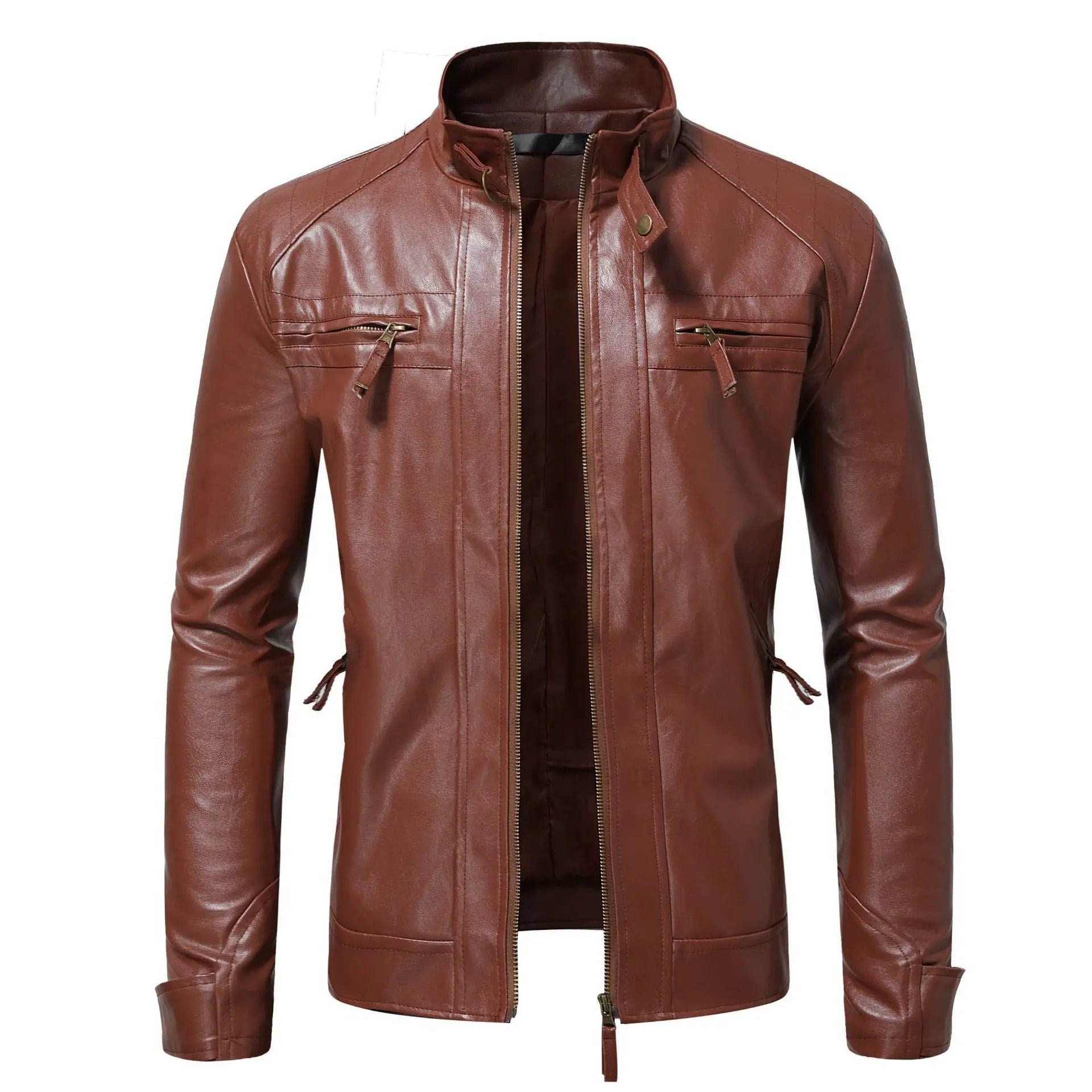 Elegante Heren Leren Jas