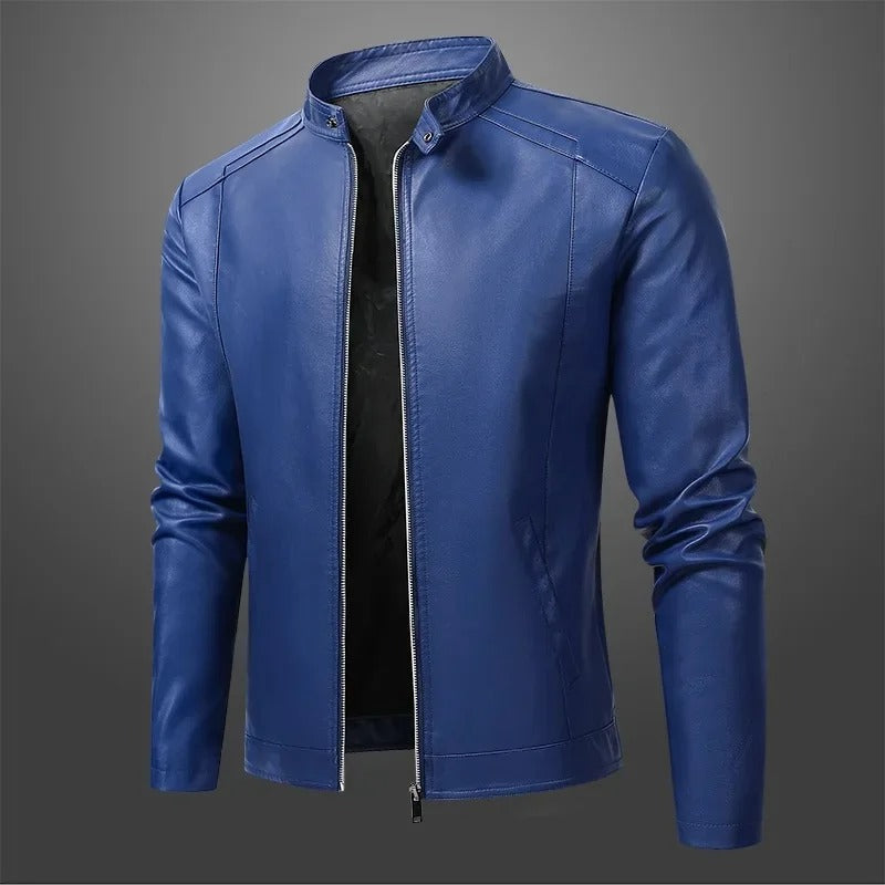 Elegante Heren Biker Leren Jacket