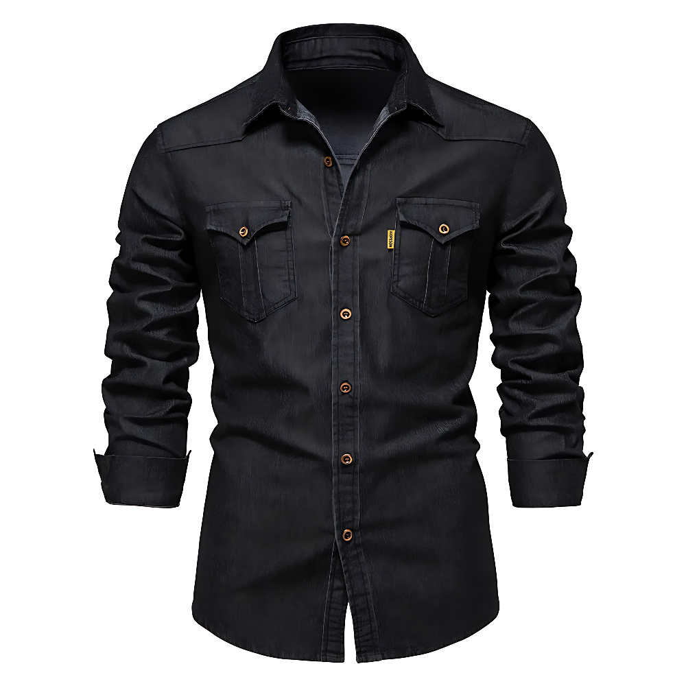 Menno | Smal denim overhemd